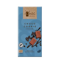 BIO VEGAN Rýžová čokoláda cookie iChoc 80 g