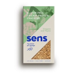 Bezlepkové krekry s cvrččí moukou - Oregáno & Tymián Sens 50 g