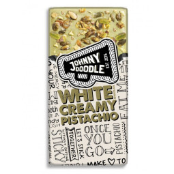 Johnny Doodle - bílá čokoláda, krémové pistácie 150 g
