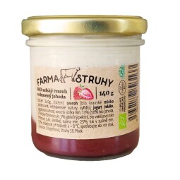 BIO Tvaroh selský ochucený jahoda 140 g
