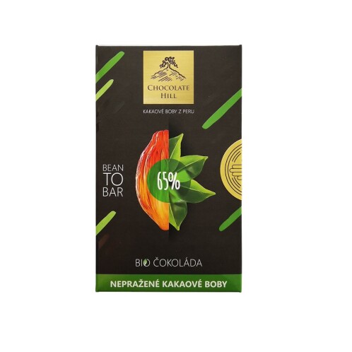 BIO Čokoláda 65% z nepražených kakaových bobů 60 g