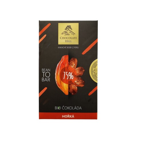 BIO Čokoláda 75% hořká Bean to bar 60 g