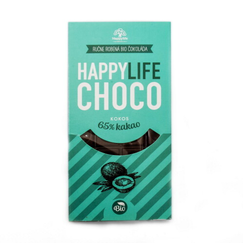 BIO Choco čokoláda 65% hořká s kokosem 70 g