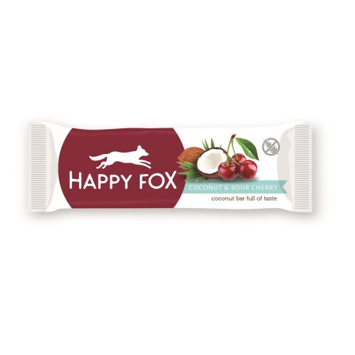 Kokosová tyčinka s višněmi Happy fox 40 g