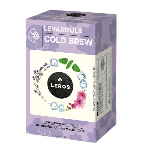 Směs na ledový čaj Cold brew Levandule & meduňka Leros 20 g
