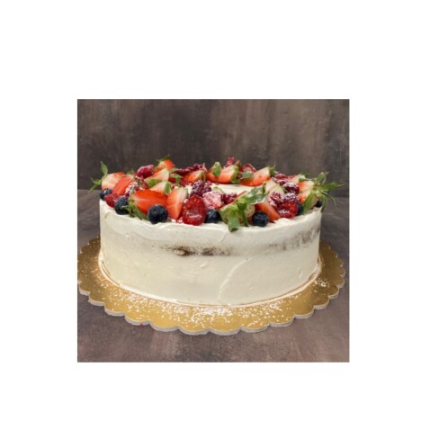 Bezlepkový vanilkový dort s ovocem 1 ks