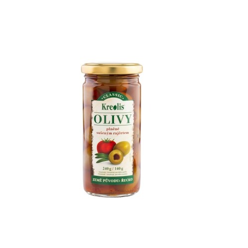 Olivy se sušenými rajčaty Kreolis 240 g