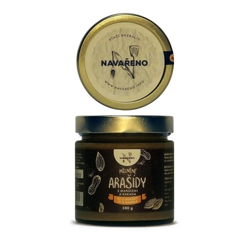 Arašídový krém s kakaem a mandlemi 380 g