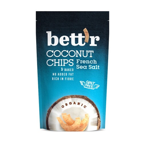 BIO Kokosové chipsy s mořskou solí bett'r 70 g