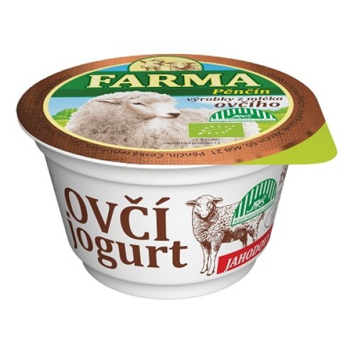 BIO Jogurt ovčí ochucený jahoda 150 g